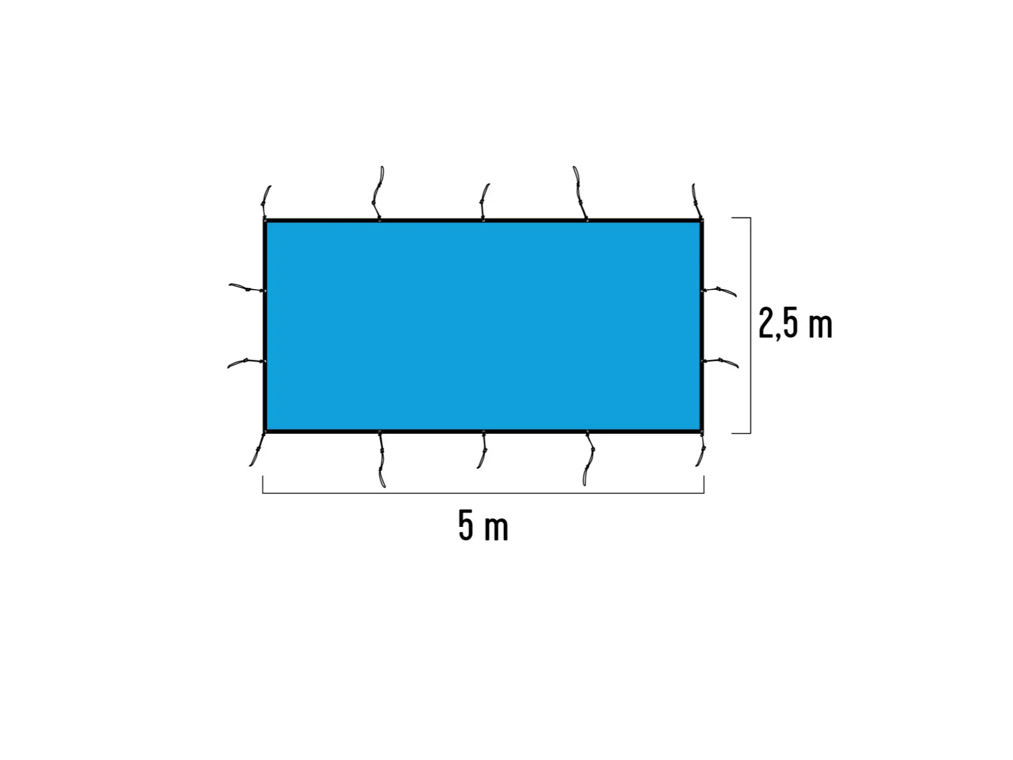 Lastnät supermesh 5 x 2,5m – gummistroppar