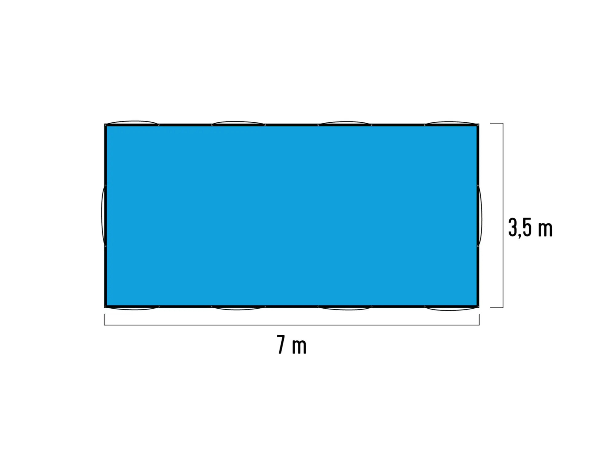 Lastnät supermesh 7 x 3,5m – gummilina