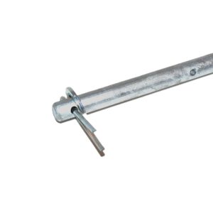 Gångjärnsaxel till topphängd plastlucka