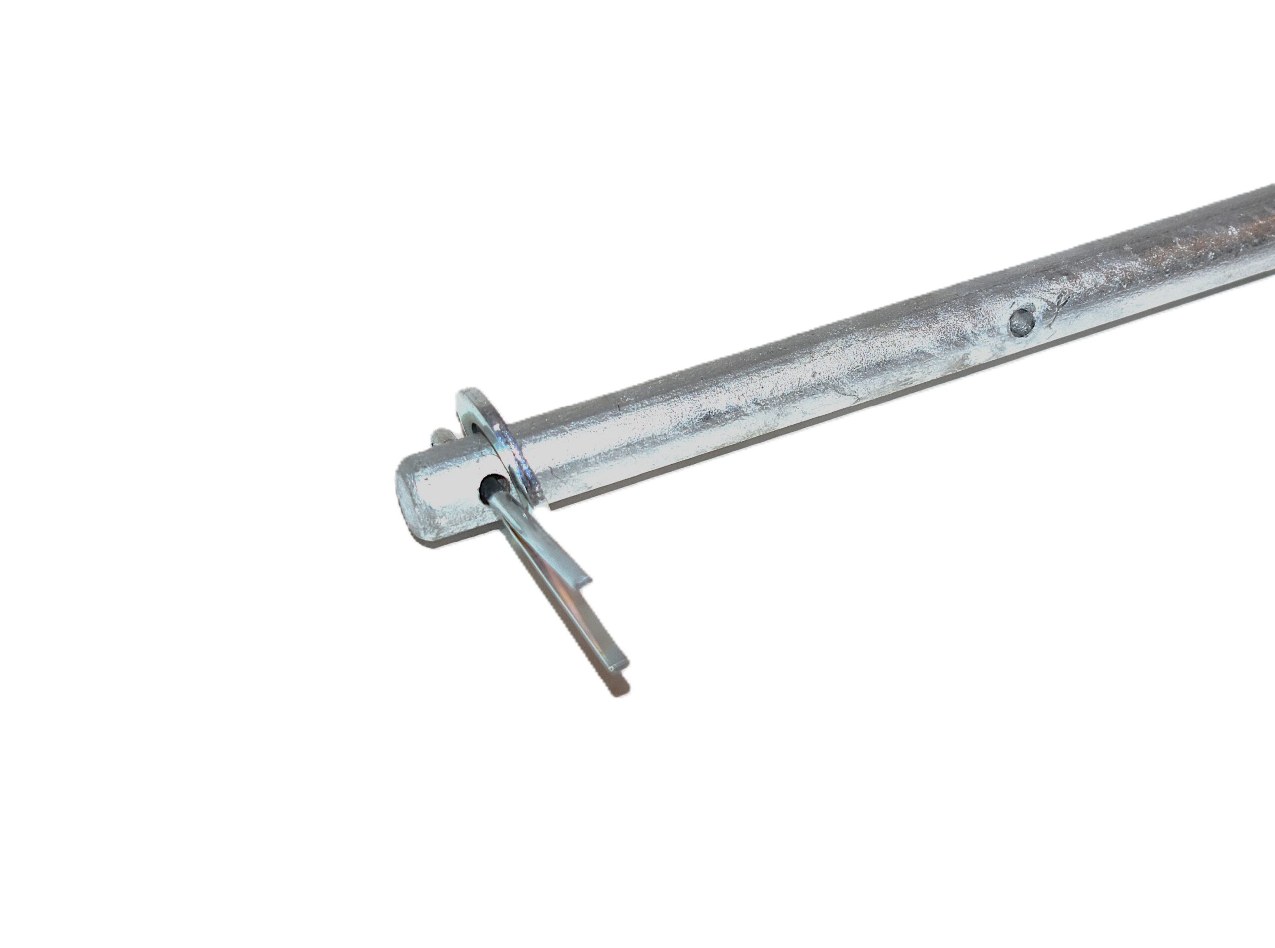 Gångjärnsaxel till topphängd plastlucka